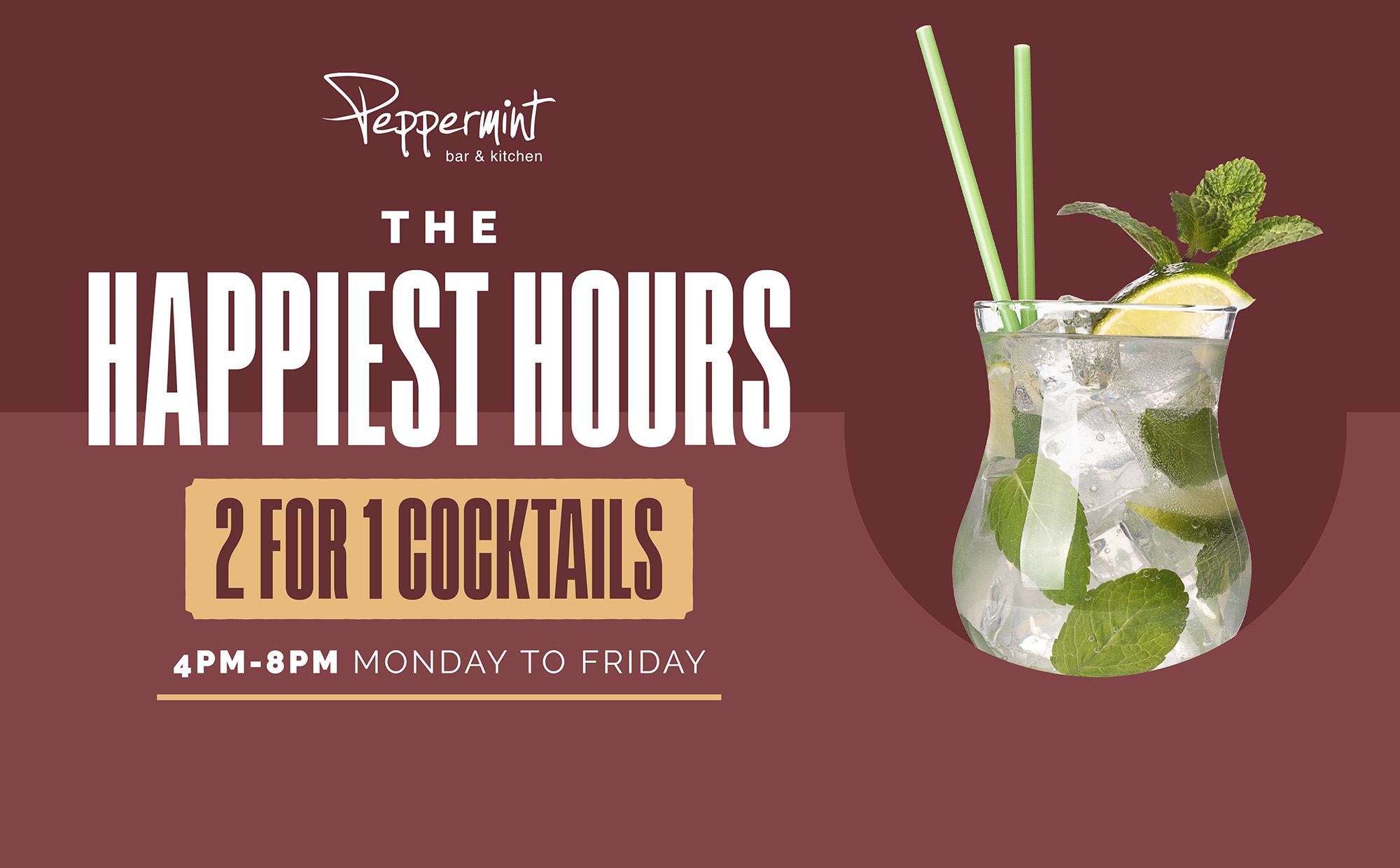 Happy Hour at Peppermint Cardiff Peppermint