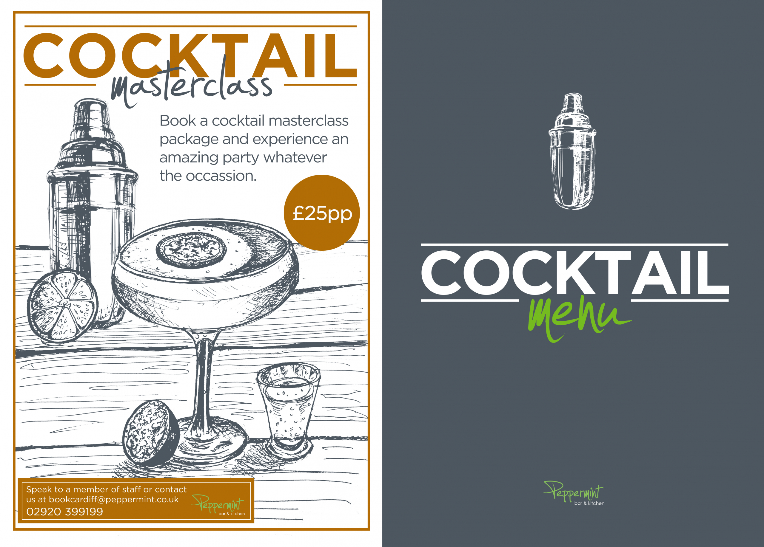 Peppermint Cardiff Cocktails menu