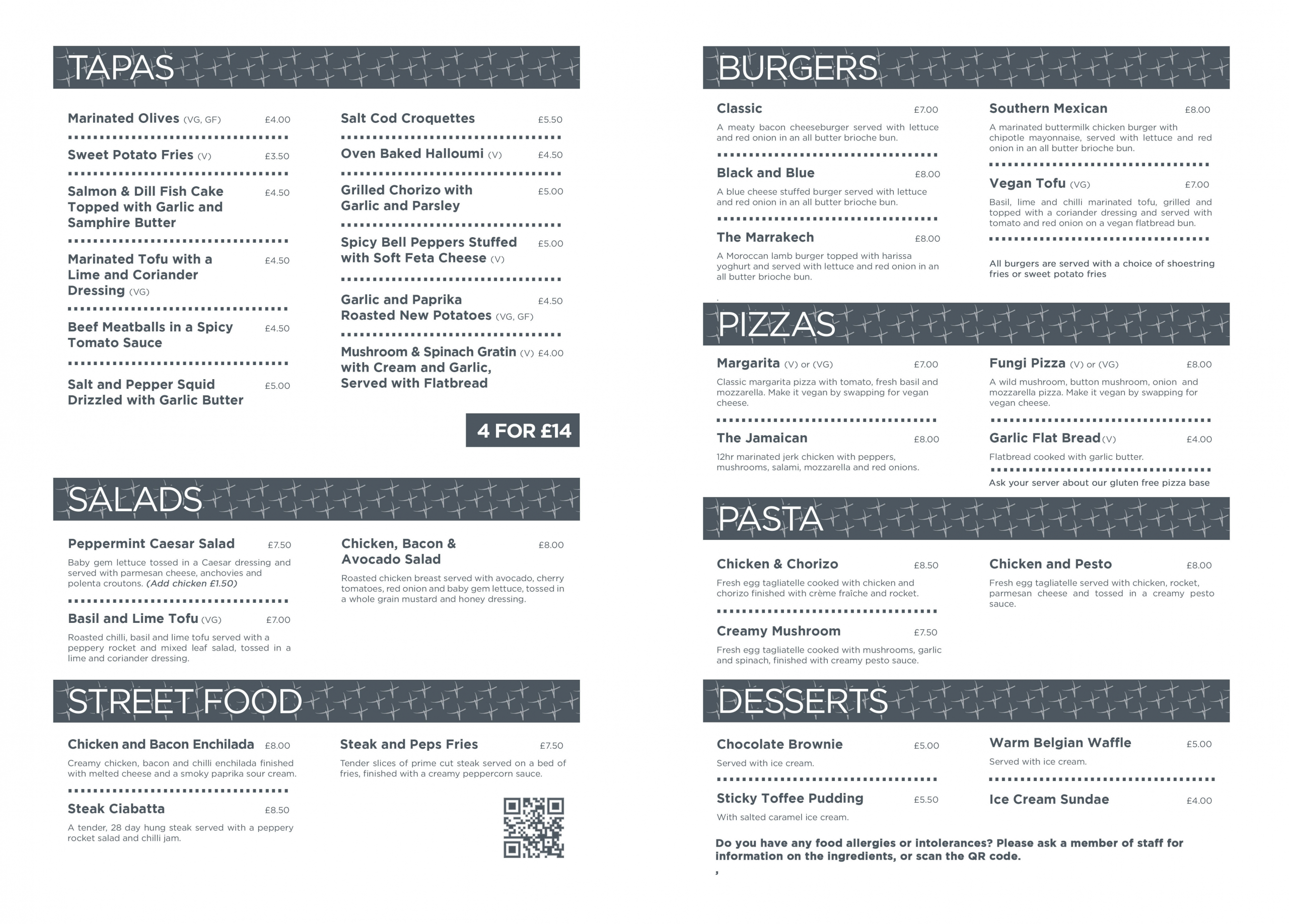 Pepfoodmenuswanseafinal